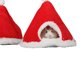 thumbnail image 4 of Cat Bed Christmas Hat Cat Tent House Self-Warming Comfortable Triangle Pet Xmas Dog Cave in Winter (Red), 4 of 4