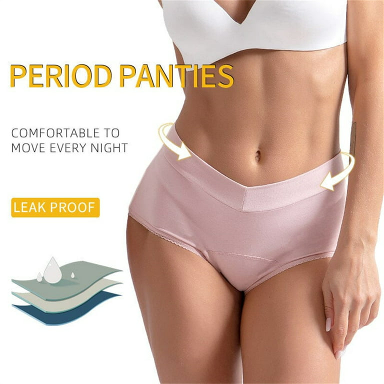 Manxivoo Period Underwear for Women High Waisted Leak Proof Panties  Underwear for Women Leak Proof Cotton Overnight Menstrual Panties Briefs  Cotton