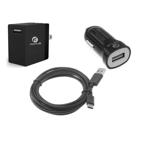 USB Cable Fast Home Car Charger for TCL 30 XE 5G, 20 XE, V 5G, 4X 5G - Type-C 6ft Long Travel Power Adapter Compatible With TCL 30 XE 5G, 20 XE, V 5G, 4X 5G