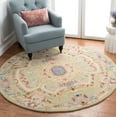 thumbnail image 2 of SAFAVIEH Savonnerie Devyn Bordered Area Rug, Sage/Blue, 6' x 6' Round, 2 of 9