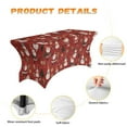 thumbnail image 6 of TSOVTHRID 6 FT Polyester Tablecloth for Rectangular Tables, Fitted & Stretch, Wrinkle Resistant Table Protector for Event, Party, Festival Christmas Decor, Snowman Santa Claus Gifts Print, 6 of 7