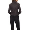 thumbnail image 3 of INSPIRE CHIC Women's Motorcycle Jacket Faux Suede Solid Color Asymmetric Zipper Jacket M Dark Gray, 3 of 6