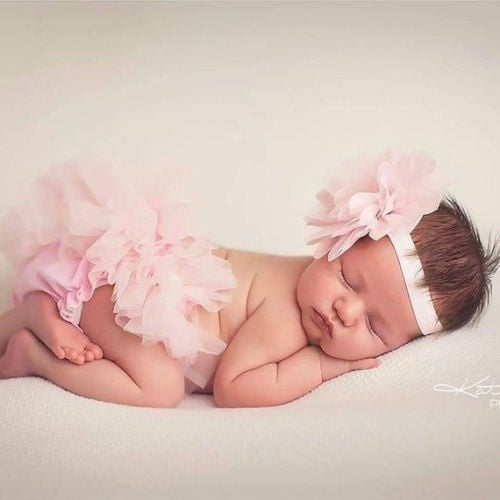 Baby Girls Newborn Tutu Tulle Bowknot Holiday Dress Skirts & Headband Outfit Set