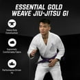 thumbnail image 2 of Hayabusa BJJ Gi - Essential Gold Weave Jiu Jitsu Gi for Men and Women, IBJJF Compliant - White, A1, 2 of 6