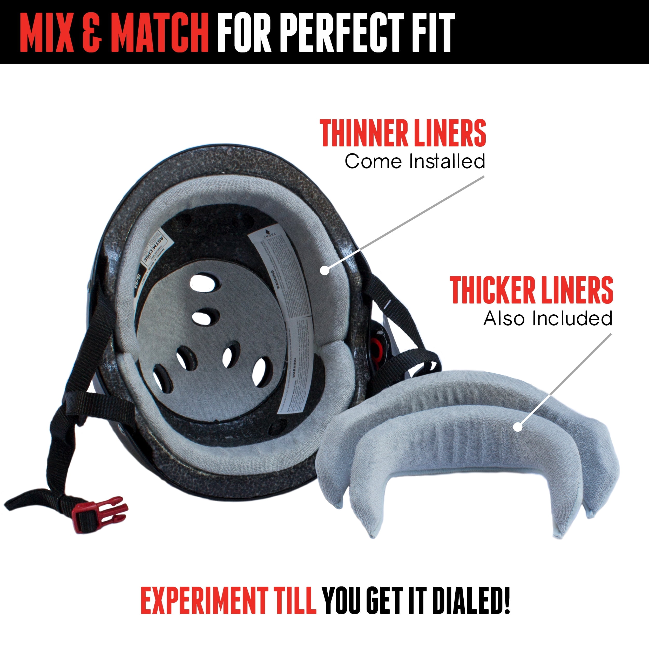 Triple Eight Certified Sweat Saver Multi-Sport Bike and Skate Helmet