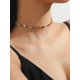 thumbnail image 2 of Collar Choker Dorado con Piedras de Circonita Multicolor Geométrico, 2 of 7