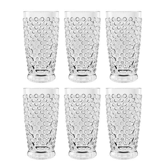 TarHong Hobnail Premium Plastic Drinkware, Jumbo Beverage, Clear