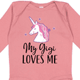 thumbnail image 4 of Inktastic My Gigi Loves Me Unicorn Girls Girls Long Sleeve Baby Bodysuit, 4 of 5