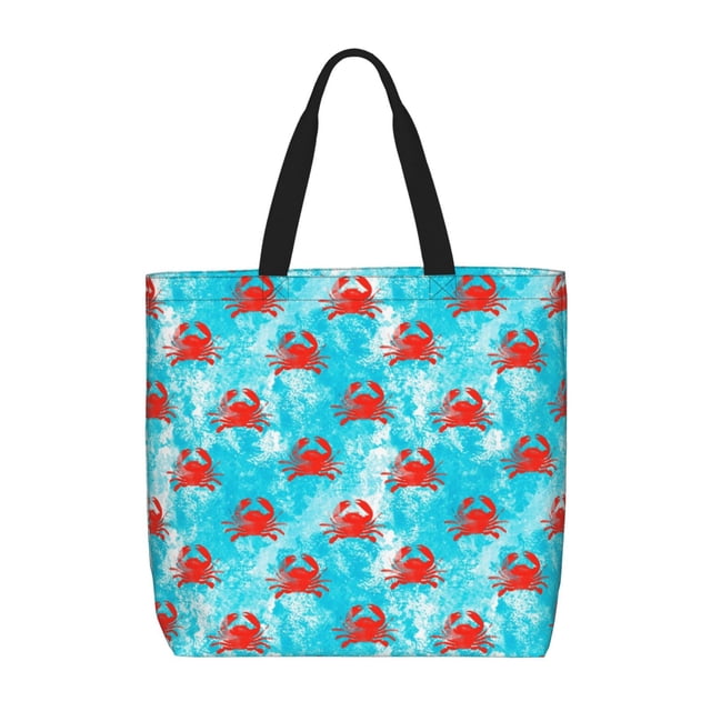 Easygdp Crab Swims In The Ocean Bolsa Tote para Mujer, Bolso de Hombro para Trabajo, Playa, Viajes, Compras y Supermercado