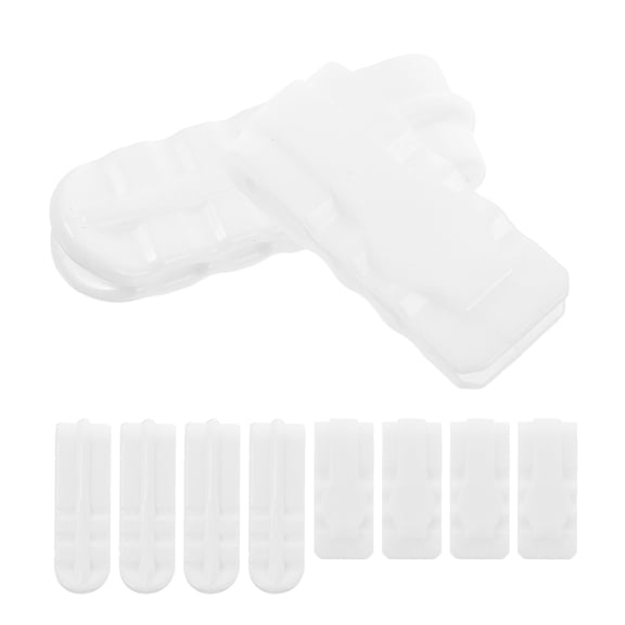 OFFIGAM 10Pcs Plastic Food Bag Sealing Clips for Vacuum Storage Air Tight Seal and Compression White