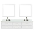 thumbnail image 2 of 84 In. W Bath Vanity With White Quartz Countertop, Faucet, 36 Mirrors - Modern Bathroom Cabinetry Double W, Top, Stylish Decoration, 2 of 7