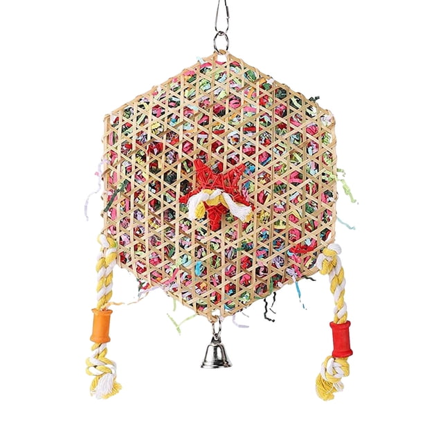 Juguetes para periquitos Juguetes colgantes para pájaros Juguete masticable y desmenuzable para pájaros pequeños y medianos