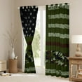 thumbnail image 3 of Erosebridal Military Blackout Curtains for Living Room, American Flag Army Green Curtains for Youth Teenagers, Camouflage Flag Stars Stripes Print Curtains & Drapes 38''Wx45''L, 2 Panels, 3 of 6