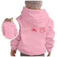 thumbnail image 4 of Little Girl'S Hoodie Long Sleeve Soft Sweatshirt Graphic Hoody Kids Cute Pullovers Top Girls Clothing Pink Size 7-8T, 4 of 6