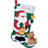 Santa & Kitty Stocking Felt Applique Kit