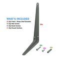 thumbnail image 5 of Nuk3y 10" x 12" L Shape Heavy Duty Shelf Bracket with Screws, 20 Pack, 5 of 5