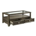 thumbnail image 2 of Lexicon Auburn Wood 2 Drawer Coffee Table in brown cherry, 2 of 5