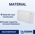 thumbnail image 4 of Placa de pared Sigma 14249WH, cubierta GFCI para exteriores, resistente a la intemperie, 4 of 6