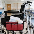 thumbnail image 6 of Wheelchair Side Bag with Cup Holder, Wheelchair Armrest Pouch Accessories for Walker, Rollator, Electric Scooter Wheelchairs, Ideal Gift for Mother's Day & Father's Day, 6 of 6