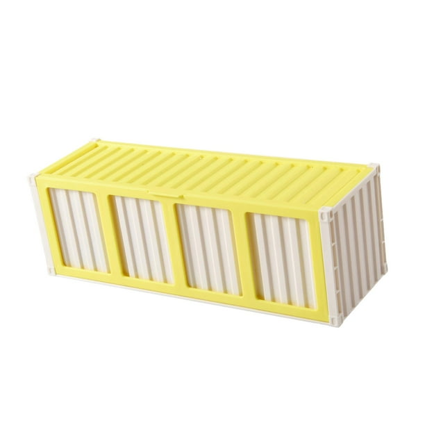 Caja de almacenamiento para tarjetas coleccionables con 4 ventanas de exhibición, organizador multifuncional, estuche para encimera, cumpleaños y día Amarillo
