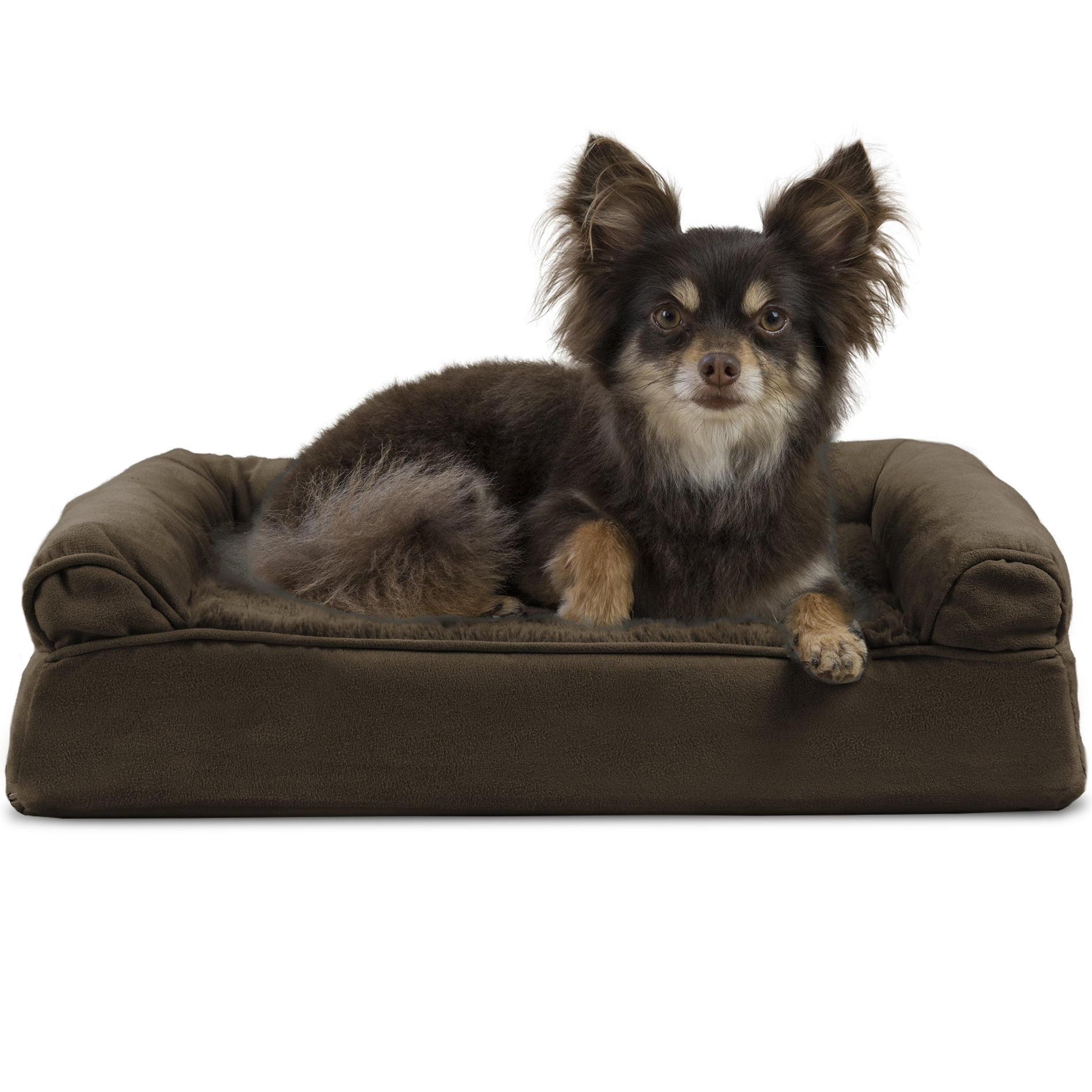 FurHaven Pet Dog Bed Orthopedic Ultra Plush SofaStyle Couch Pet Bed