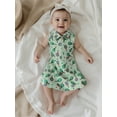 thumbnail image 6 of BemeyourBBs Girls A-line Dress Sleeveless Turn Down Collar Zip Up Golf Print Dress, 6 of 9