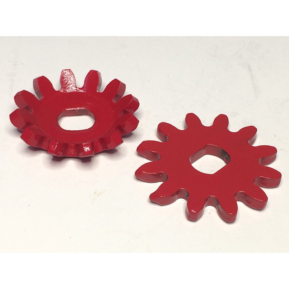 Floor Jack Gears, 2 Piece Set. Cupped Gear and Flat Gear, Fits Many (2