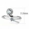 thumbnail image 2 of RareGem DA260 - High polished (no plating) Stainless Steel Ring with AAA Grade CZ in Clear, 2 of 5
