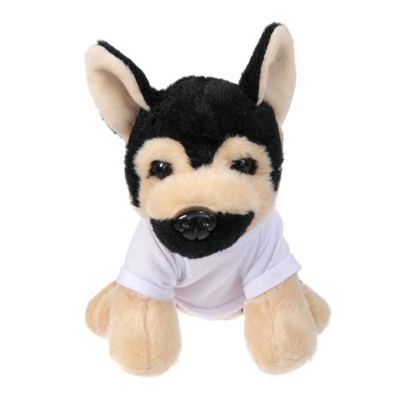Plushland 8 Inch Floppy German Shepherd with Tee Plush Stuffed Animal Personalized Gift - Custom Text on Shirt - Great Present for Mothers Day, Valentine Day, Graduation Day, Birthday