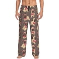 thumbnail image 1 of Fotbe Cut Pug Pantalones de Pijama para Hombre, Pantalones de Dormir, Pantalones de Casa con Cintura Ajustable y Bolsillos-Large, 1 of 6