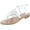White, variant on Women's Rosetta-10 Whipstitch Thong Low Heel Casual Sandals