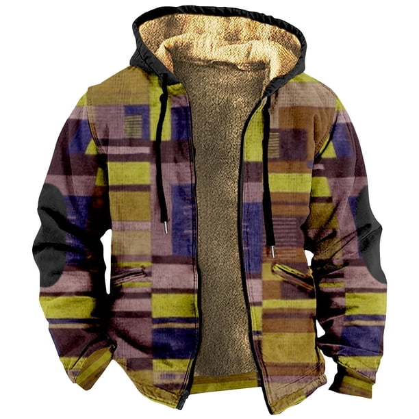 Men's Print Jacket Men's Spring And Autumn Casual Trend Zipper Hooded Jacket 2XL