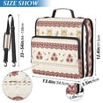 thumbnail image 3 of Haosy 3 Ring Zipper Binder with Shoulder Strap Waterproof Trapper Keeper 2 Inch D-Ring 500 Sheets Capacity, Coquette Bow Stripe, 3 of 8