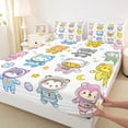 thumbnail image 3 of Castle Fairy Cartoon Bear Astronaut Twin Sheet Sets,Kawaii Galaxy Stars Print Bedding, 3 of 7