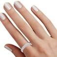 thumbnail image 2 of AFFY 0.08 Cttw Round Cut White Natural Diamond Cocktail Ring In 10K Solid White Gold -Ring Size-9, 2 of 2