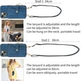 thumbnail image 7 of Phone Case for iPhone 14 Plus 6.7 inch Zipper Wallet Cover with Credit Card Holder Slot Shoulder Crossbody Strap Cell i-Phone 14+ iPhone14Plus 5G i i14 + iPhone14 14Plus Women Girls Men Blue, 7 of 7