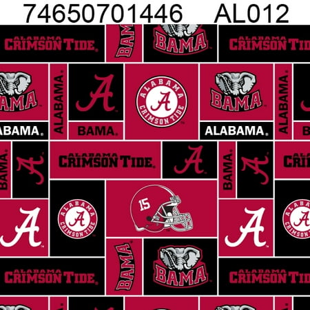- NCAA Alabama Crimson Tide Fleece Fabric, per Yard