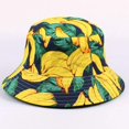 thumbnail image 5 of Bonnet de Pêcheur à Motif Banane à Imprimé Fruits Bonnet Empaquetable Réversible d'Été, 5 of 5