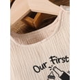 thumbnail image 4 of Suealasg Newborn Girl Boy Tank Romper Casual Sleeveless Round Neck Letter Print Jumpsuit Baby Father's Day Clothes, 4 of 6