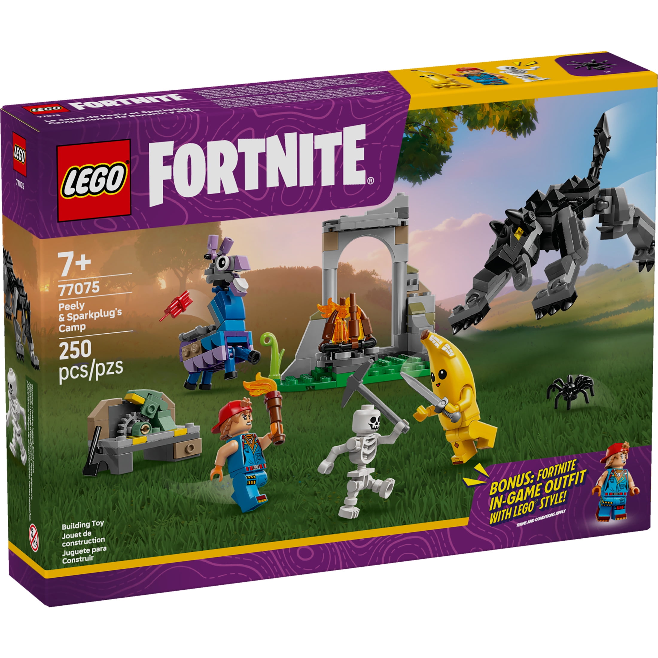 LEGO Fortnite Peely Sparkplugs Camp Kids Toy Pretend Pl
