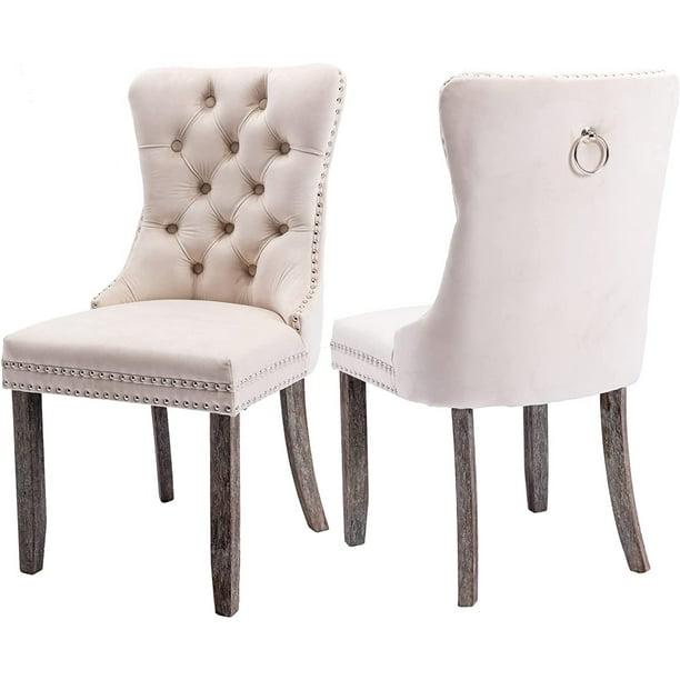 Highend Tufted Velvet Dining Chairs Set of 2, Modern Upholstered