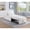 White, variant on Armless Sofa with Pull-Out Bed | Ideal for Overnight Hosting or Napping | Feel Warmth of Sherpa Material