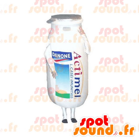 

SPOTSOUND mascot of Actimel Danone bottle of milk drink