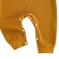 thumbnail image 4 of Gubotare Newborn Baby Boy Fall Outfit Romper Long Sleeve Plaid Print Patchwork Jumpsuits Cute Infant Waffle Clothes (Brown, 0-3 Months), 4 of 5