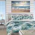 thumbnail image 3 of Designart "Dreamscape By The Ocean VI" Blue Tropical Bedding Covert Set - Tropical Bed Set With 2 Shams, 3 of 5