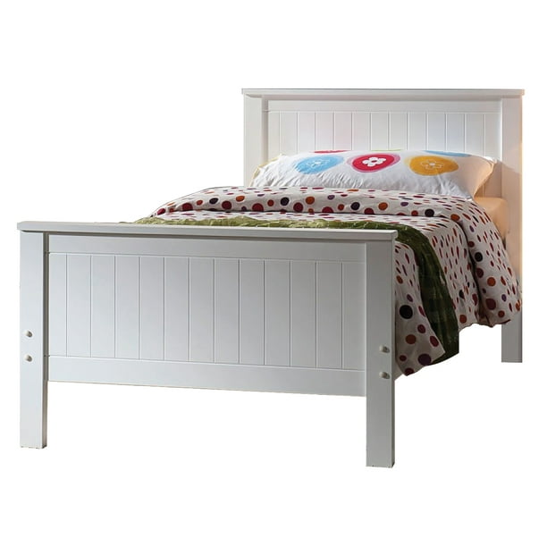 Simple Relax Bed Twin White Finish, Sauder Storybook Platform Bed With Headboard Twin Soft White Finish