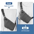 thumbnail image 3 of Bandolera VADOO, bandolera antirrobo para hombre y mujer (gris oscuro), 3 of 7