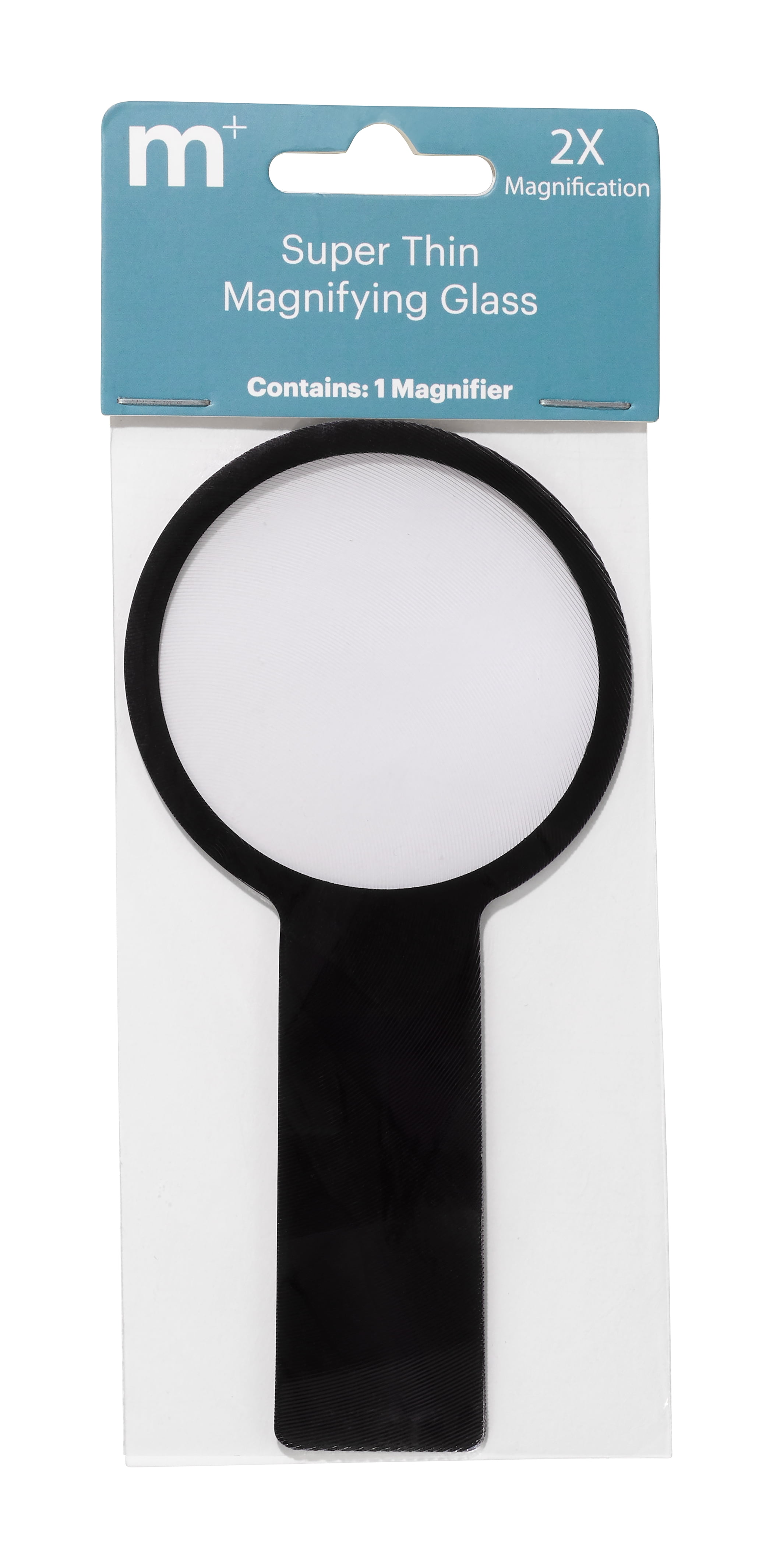M+ Unisex 2x Plastic Magnifying Glass and Bookmark, 2x