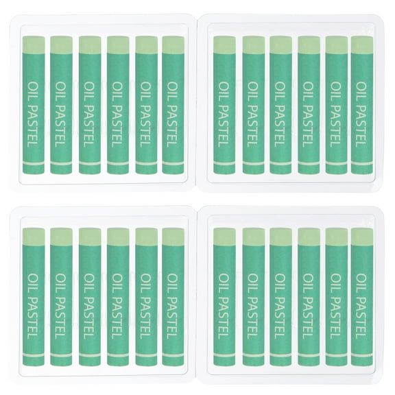 Uxcell Turquoise Oil Pastels, 24Pcs Soft Oil Crayons Creamy Pastels Stick Art Supplies for Art