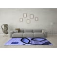 thumbnail image 3 of Ahgly Company Indoor Rectangle Abstract Blue Modern Area Rugs, 4' x 6', 3 of 4